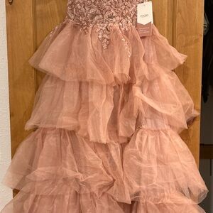 Elegant Pink Layered women’s Dress